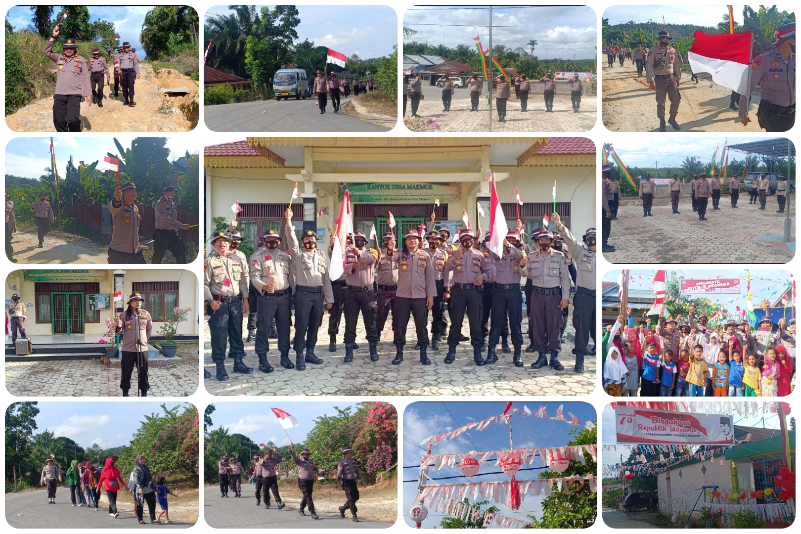 Kenang Perjalanan Pejuang Kemerdekaan, Polsek Pangkalan Kerinci Lakukan Napak Tilas