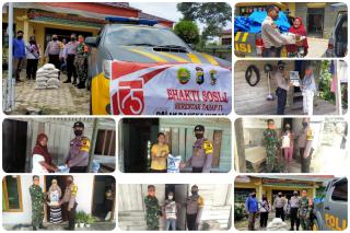 Dalam Rangka HUT RI ke - 75, Polsek Pangkalan Kerinci Lakukan Bhakti Sosial di Wilayah Hukumnya