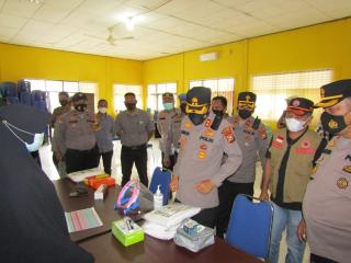 Attensi Tangani Covid-19, Kapolres Kampar Kunjungi Pos PPKM Tapung